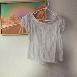 Off the shoulder stripped top